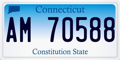 CT license plate AM70588