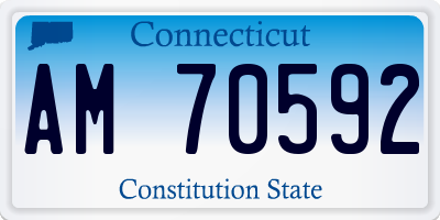 CT license plate AM70592