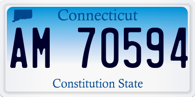 CT license plate AM70594