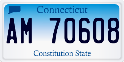 CT license plate AM70608