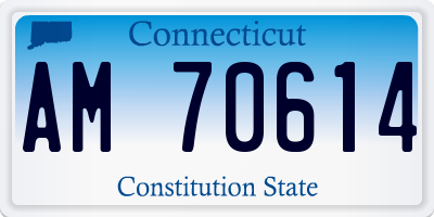 CT license plate AM70614