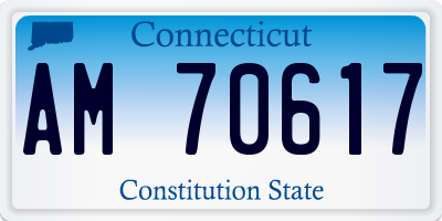 CT license plate AM70617