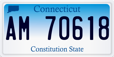 CT license plate AM70618