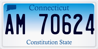 CT license plate AM70624