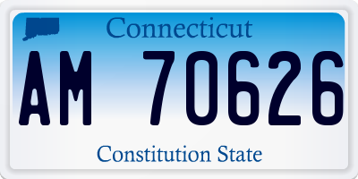 CT license plate AM70626