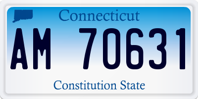 CT license plate AM70631