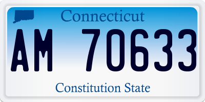 CT license plate AM70633