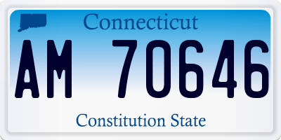 CT license plate AM70646