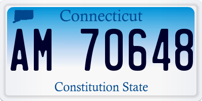CT license plate AM70648