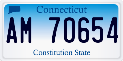 CT license plate AM70654