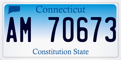 CT license plate AM70673