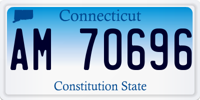 CT license plate AM70696