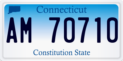 CT license plate AM70710