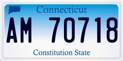 CT license plate AM70718