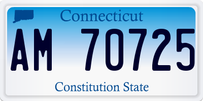 CT license plate AM70725
