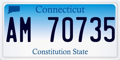 CT license plate AM70735