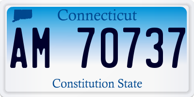CT license plate AM70737