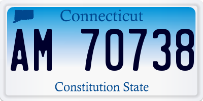 CT license plate AM70738