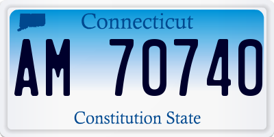 CT license plate AM70740