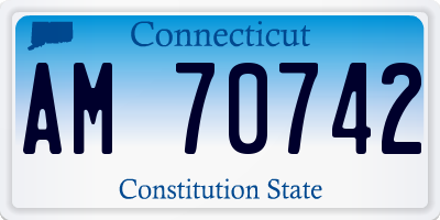 CT license plate AM70742