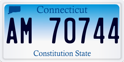 CT license plate AM70744