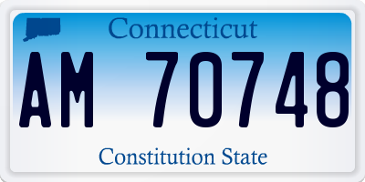 CT license plate AM70748
