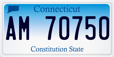 CT license plate AM70750