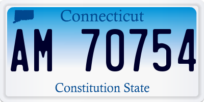 CT license plate AM70754