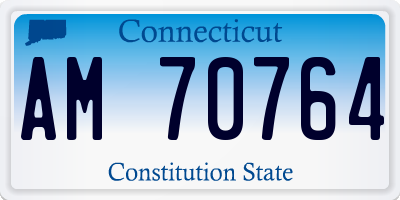 CT license plate AM70764