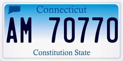 CT license plate AM70770