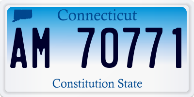 CT license plate AM70771