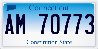 CT license plate AM70773