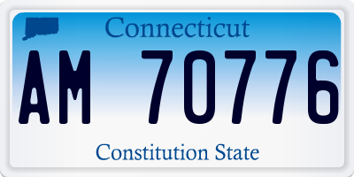 CT license plate AM70776