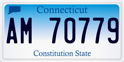 CT license plate AM70779