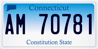 CT license plate AM70781