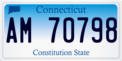 CT license plate AM70798