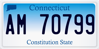 CT license plate AM70799
