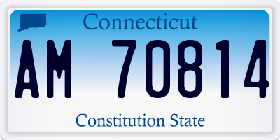 CT license plate AM70814