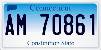 CT license plate AM70861