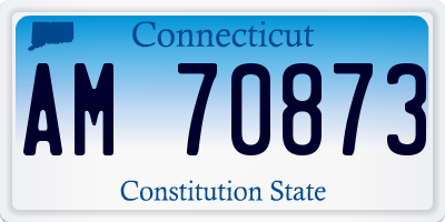 CT license plate AM70873