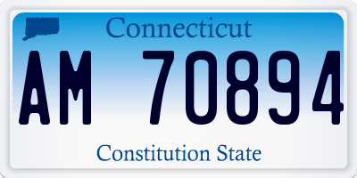 CT license plate AM70894