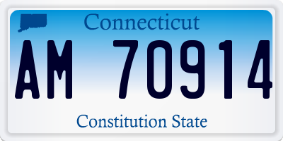 CT license plate AM70914