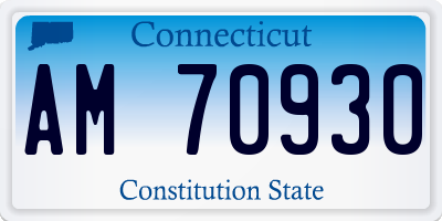 CT license plate AM70930
