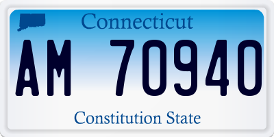 CT license plate AM70940