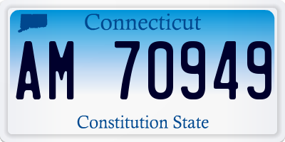 CT license plate AM70949