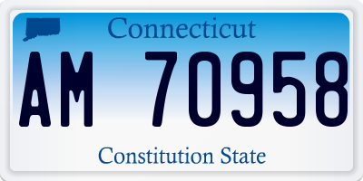 CT license plate AM70958