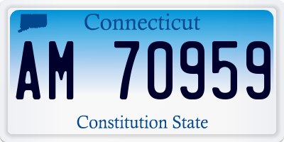 CT license plate AM70959