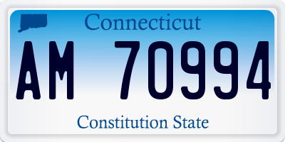 CT license plate AM70994