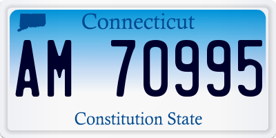 CT license plate AM70995