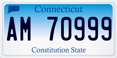CT license plate AM70999